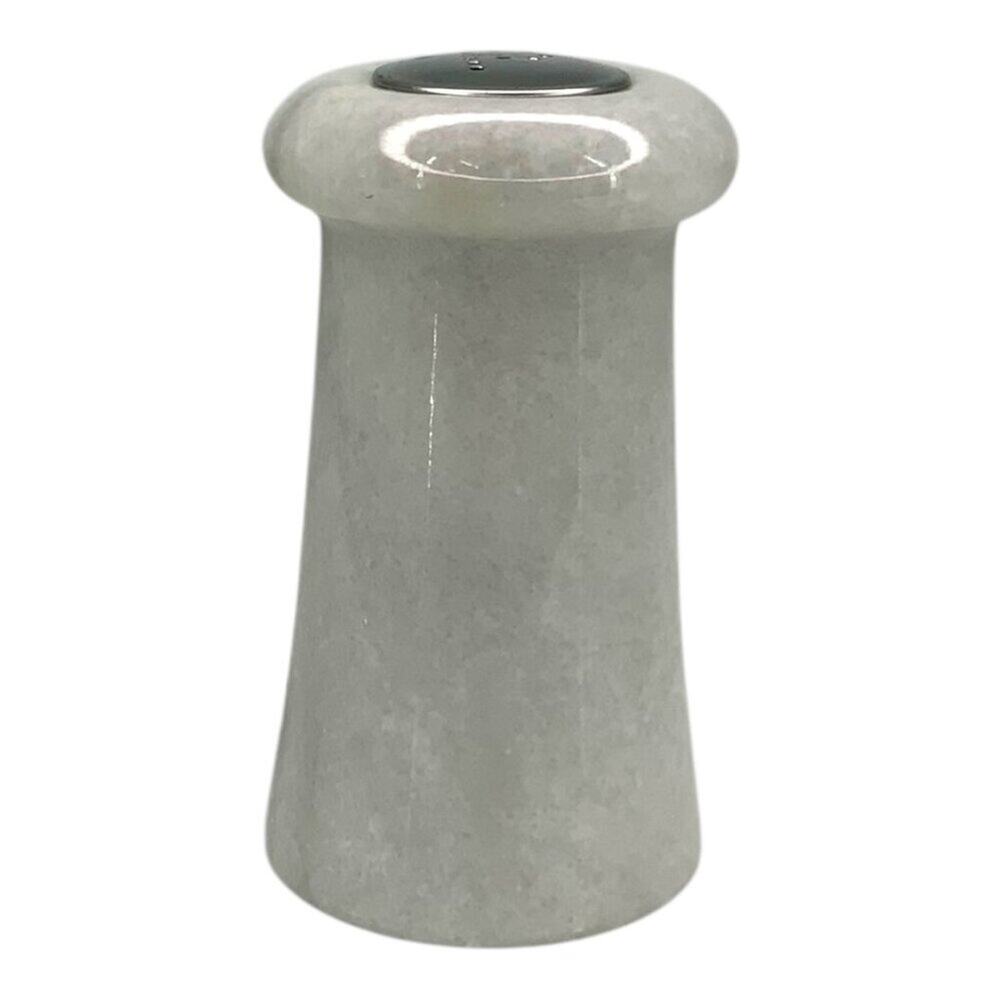 Vintage Good Wood Light Gray Marble Stone Pepper Shaker